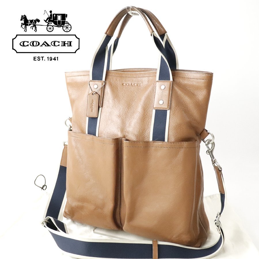 参考価格￥88，560- 美品 COACH コーチ F70558 ヘリテージウェブ 