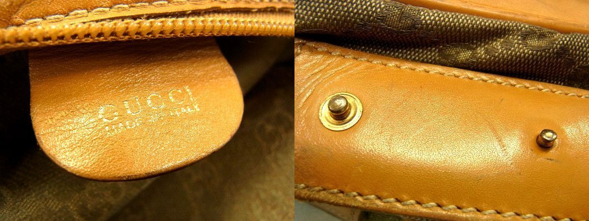 1円 GUCCI グッチ GGキャンバス×レザー ハンガー付き 2WAY ガーメント