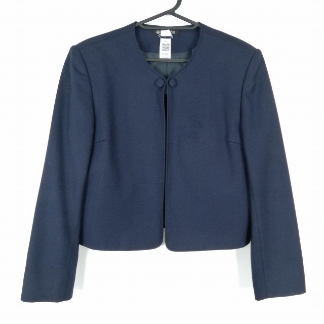 1円 ジャケット 上着 大きいサイズ 冬物 女子 学生服 信愛女学院 紺 制服 中古 ランクC EY5491