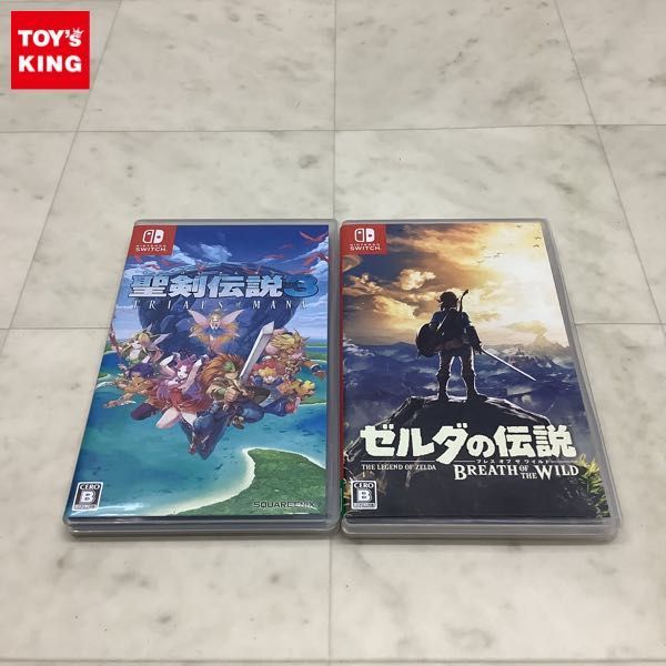 1円〜 Nintendo Switch ソフト ゼルダの伝説 ブレス オブ ザ ワイルド 聖剣伝説3 トライアルズ オブ マナ
