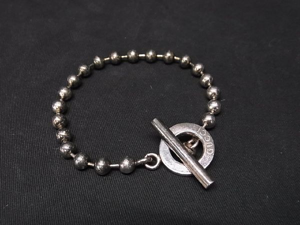 1円 GUCCI グッチ SV925 ボールチェーン ブレスレット アクセサリー メンズ レディース シルバー系 AS1968