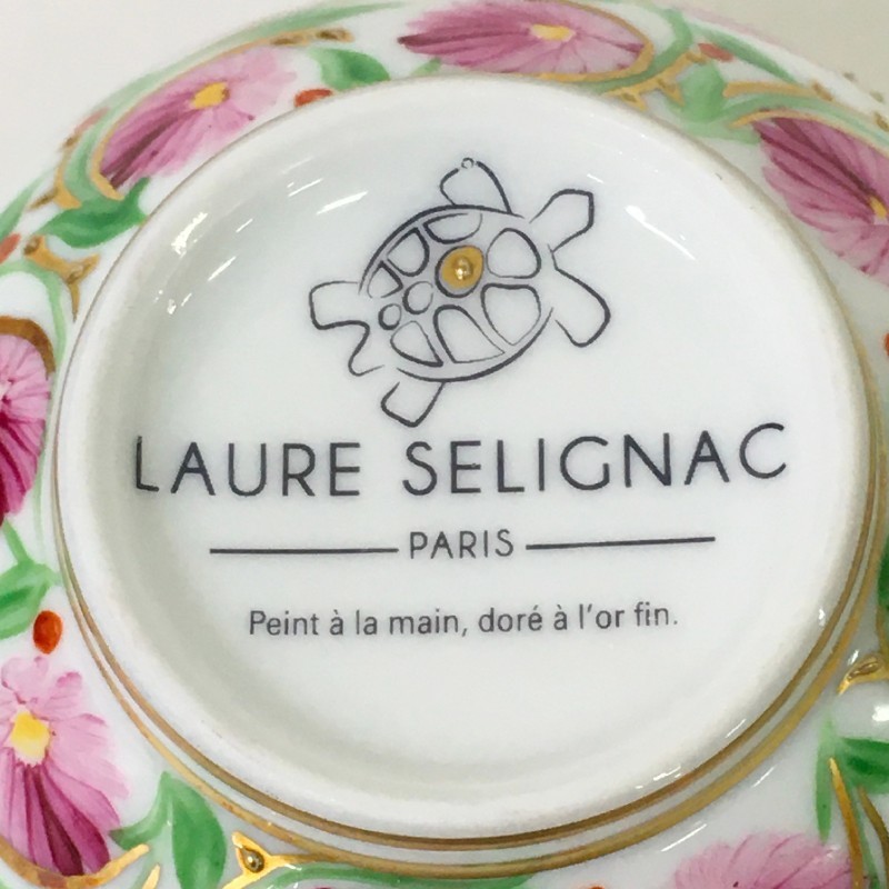 13306】 Laure Selignac ロールセリニャック ホワイト シンプル 花柄