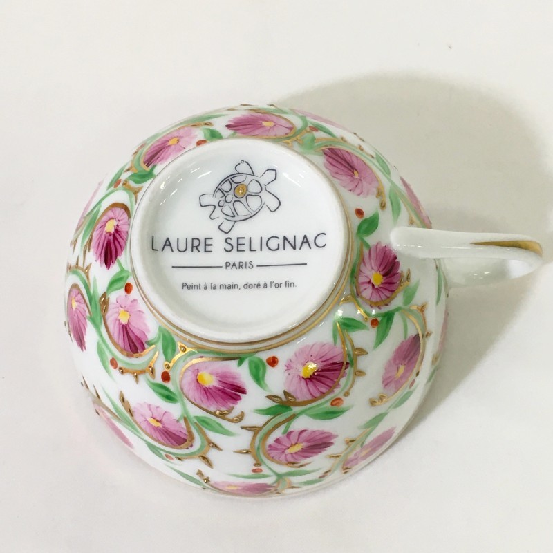 13306】 Laure Selignac ロールセリニャック ホワイト シンプル 花柄