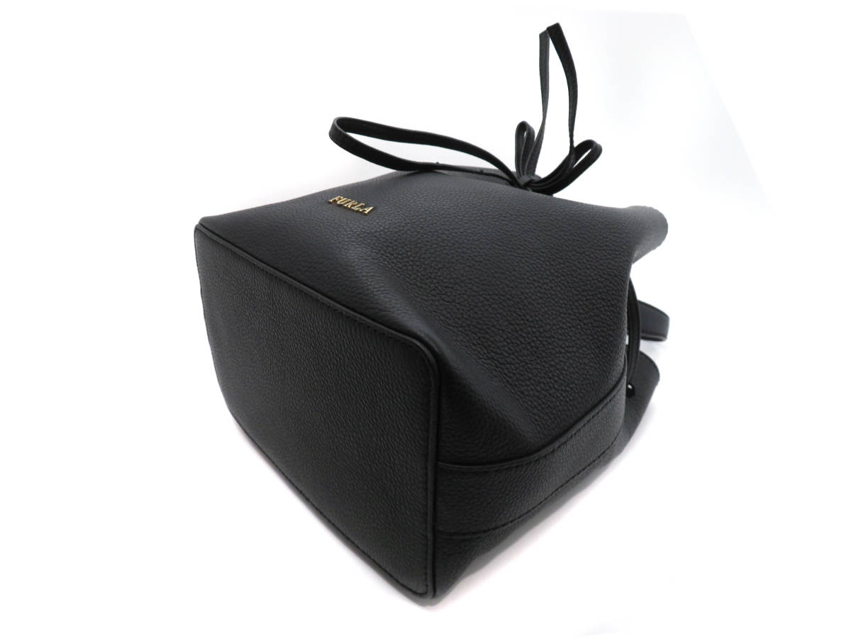 新品未使用 FURLA ショルダーバッグ ブラック レザー 【公式通販】