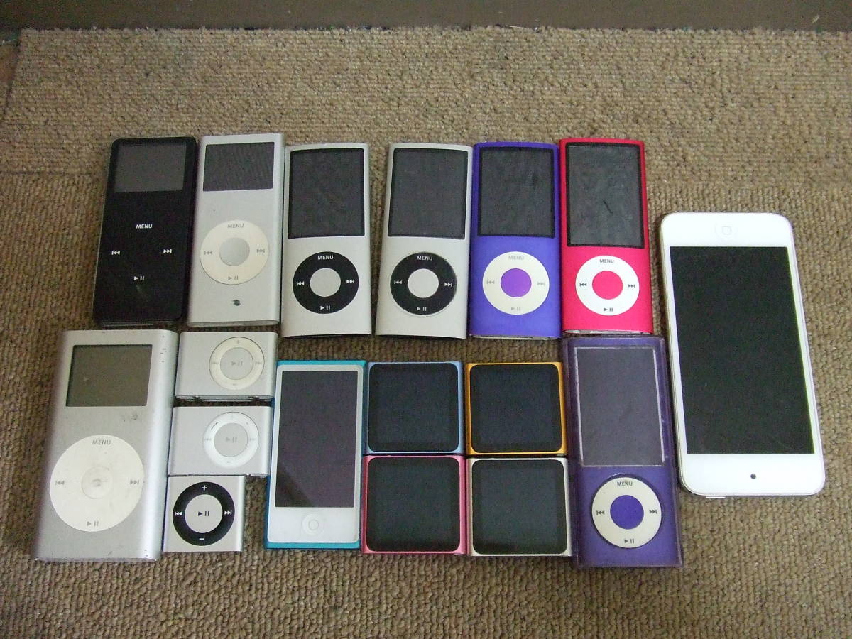  e494 ジャンク apple ipod nano mini shuffle 19台 まとめて 本体 セット 大量(iPod nano)｜売買されたオークション情報、yahooの商品情報をアーカイブ公開 - オークファン アップル