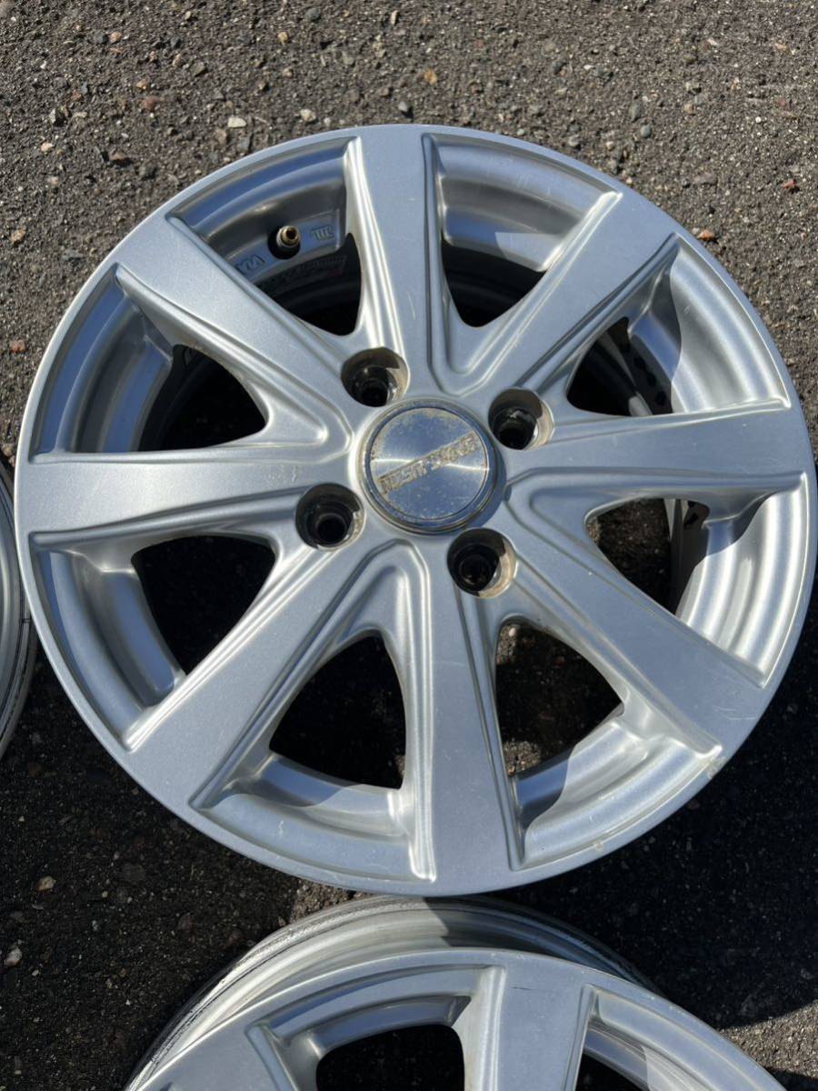 社外アルミホイール 4本セット 13×4.5j+45 PCD100 4穴 中古 北海道発 