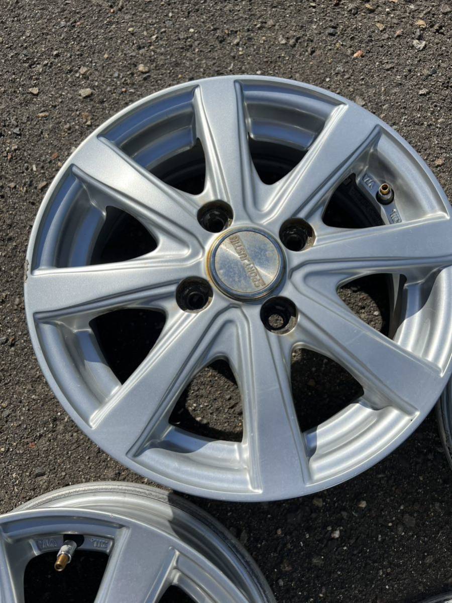 社外アルミホイール 4本セット 13×4.5j+45 PCD100 4穴 中古 北海道発 