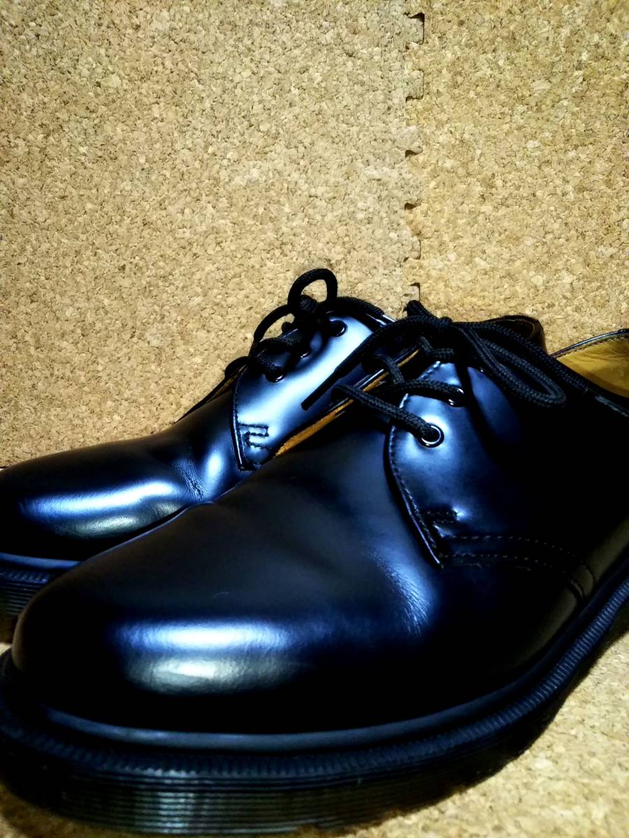 【Dr.MARTENS】ドクターマーチン 1461 PW 3ホールシューズ UK8(27cm) 3EYE SHOE スムースレザー プレーンウェルト ブラック【良品】