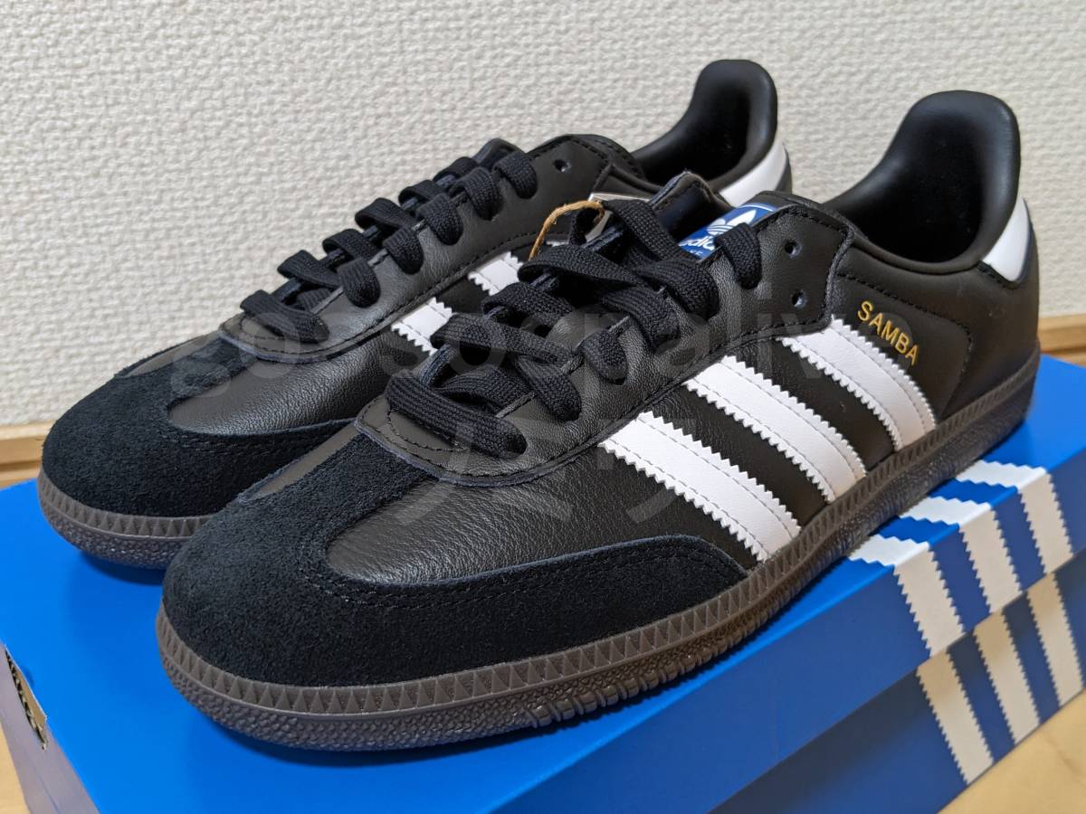 adidas Originals SAMBA OG BLACK WHITE GUM 25.0cm US7 B75807 国内  
