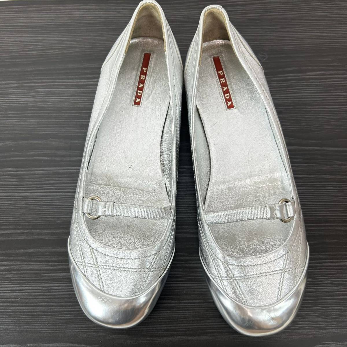 b158 PRADA プラダ スポーツ フラットシューズ レザー ローファー 