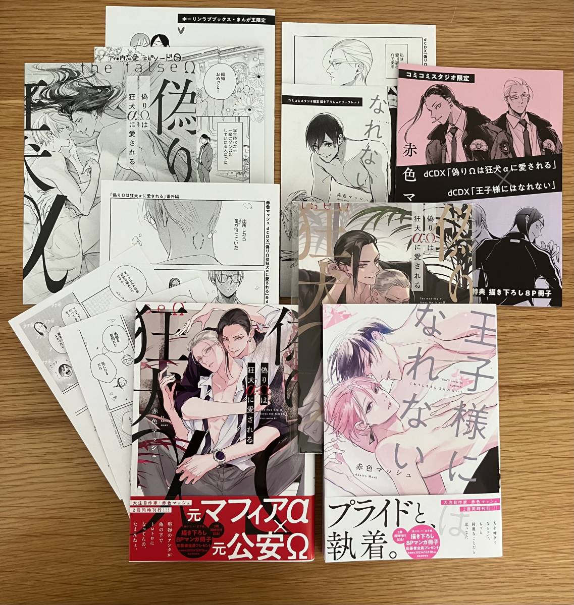 王子様にはなれない　偽りは狂犬αに愛される　赤色マッシュ　ホーリンラブ　コミコミスタジオ　アニメイト　小冊子　リーフレット付き