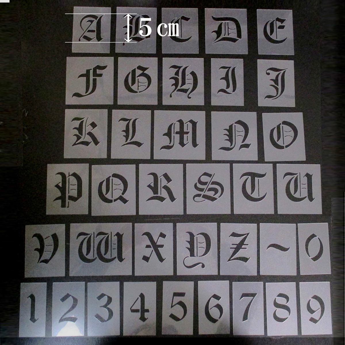 ☆縦サイズ5㎝ 書体Old Englishオールドイングリッシュ(ブラックレター