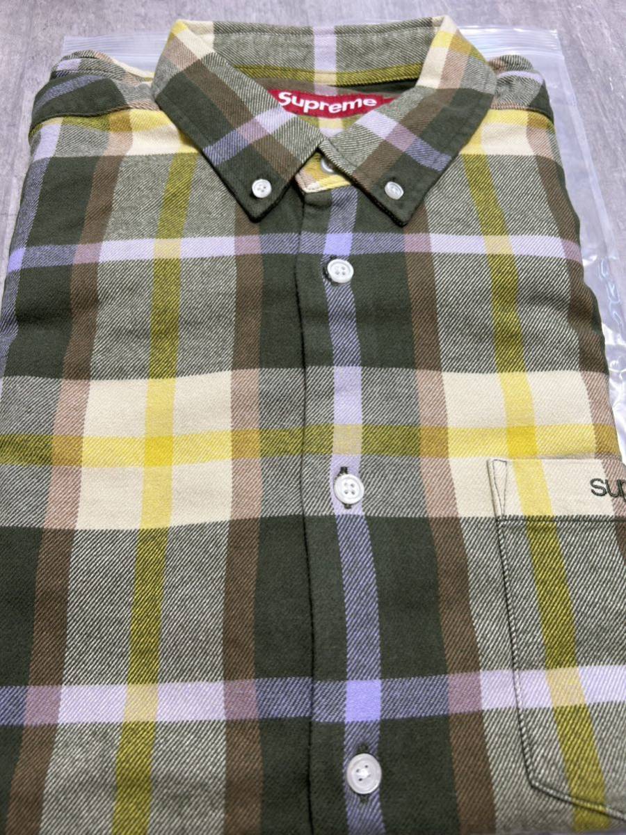 送料無料・Mサイズ】Supreme 23aw Plaid Flannel Shirt / Green 