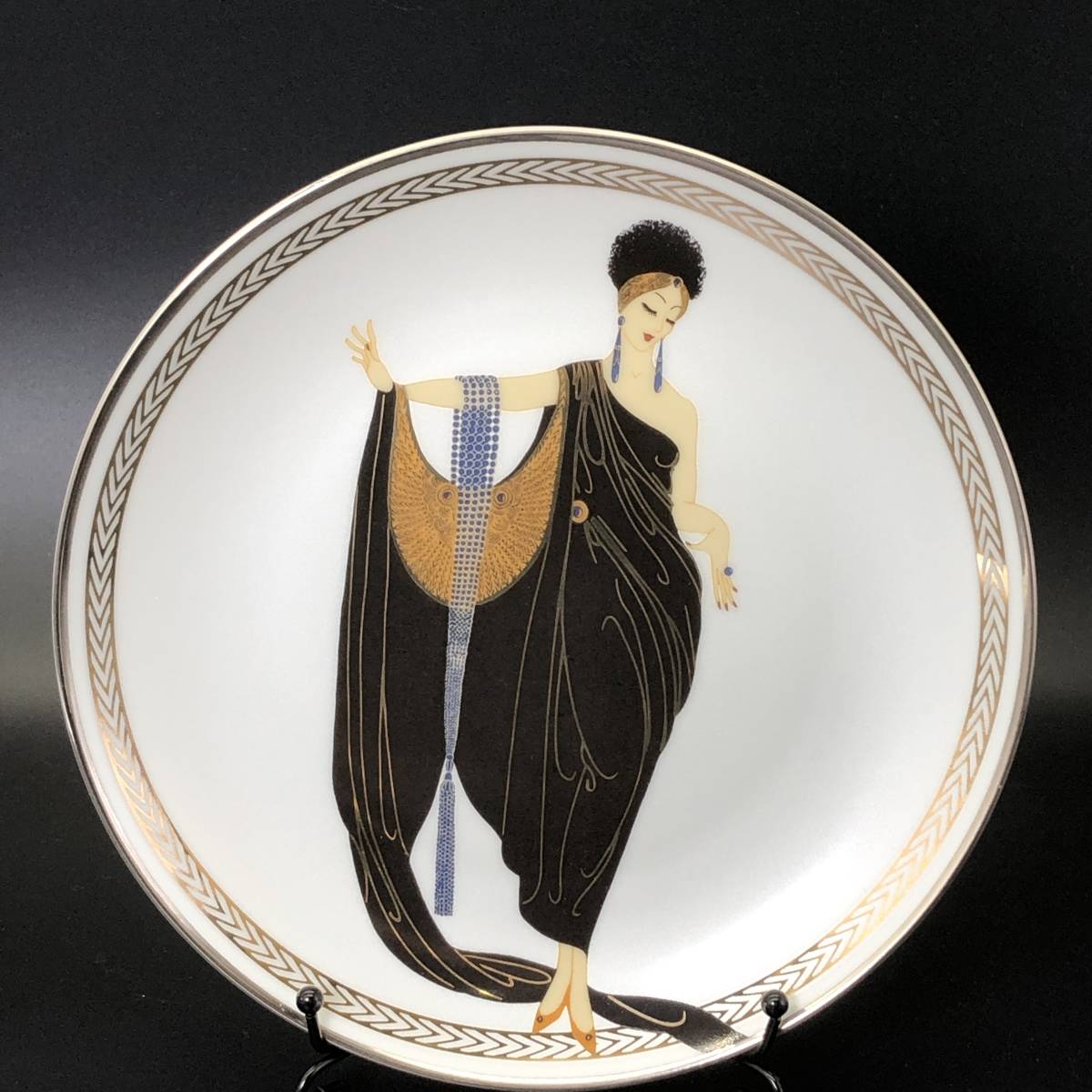 エルテ GLAMOUR Erte フランクリンミント 陶器 プレート アールデコ 