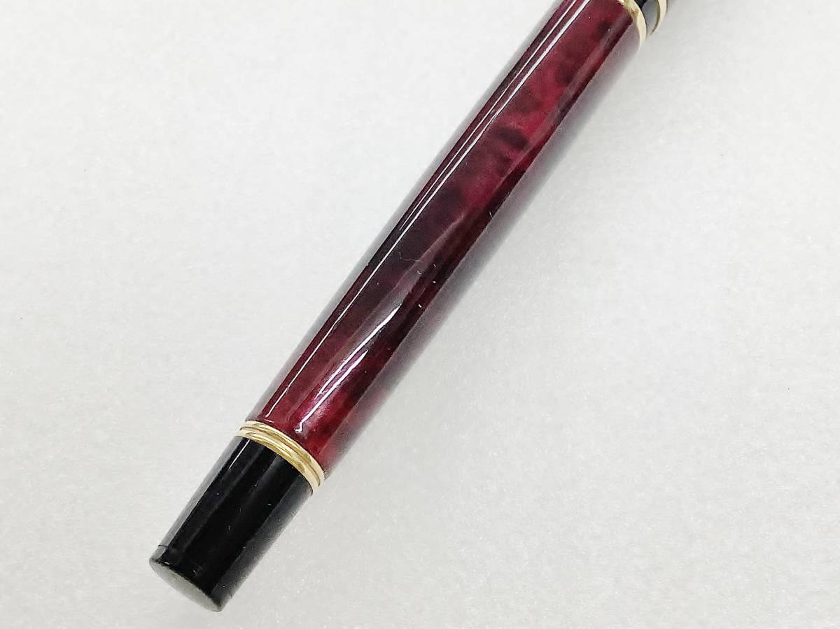 1円～ 美品 パイロット 万年筆 グランセ 14k レッドマーブル色 pilot