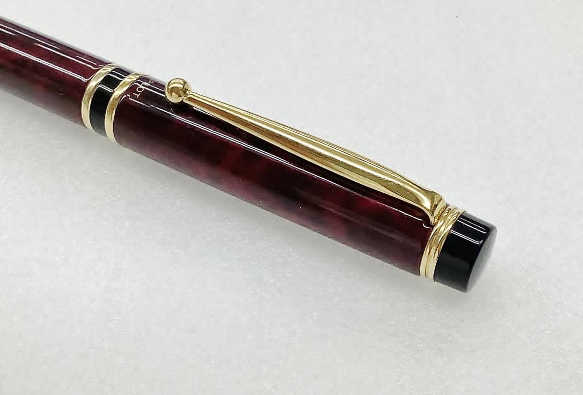 1円～ 美品 パイロット 万年筆 グランセ 14k レッドマーブル色 pilot