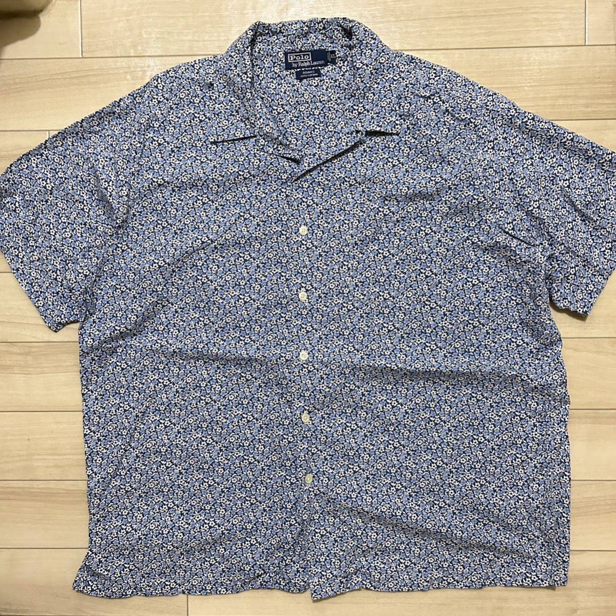 極美品/90s/POLO/RALPH LAUREN/開襟シャツ/半袖/小花柄/花柄/ポロ 