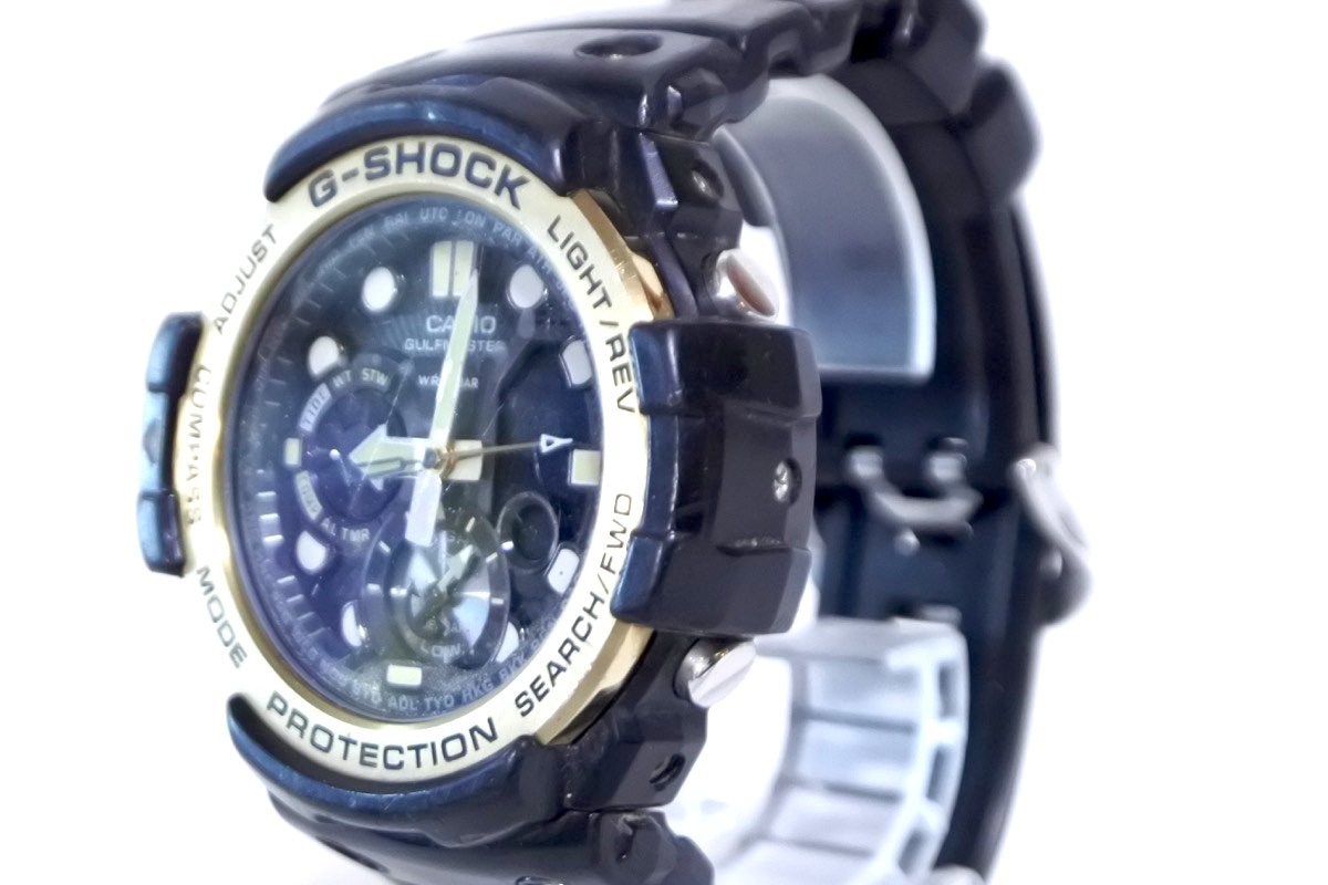 1円 電池残量不足 カシオ G-SHOCK ガルフマスター GN-1000GB ブラック 