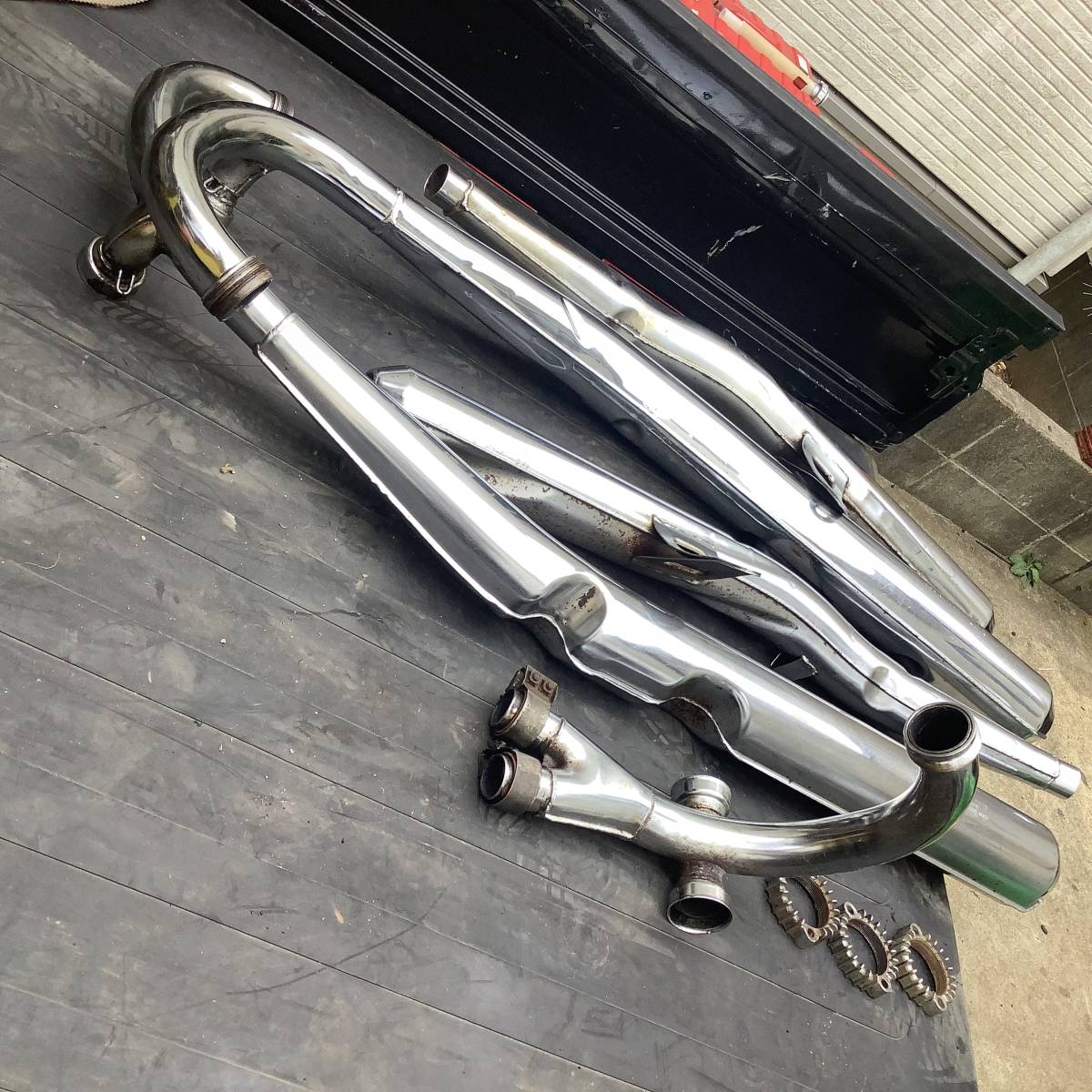 希少 GT550 B4 純正マフラー 検 GT380.GT750 GS400 Z1 Z2 Z400FX KH250 