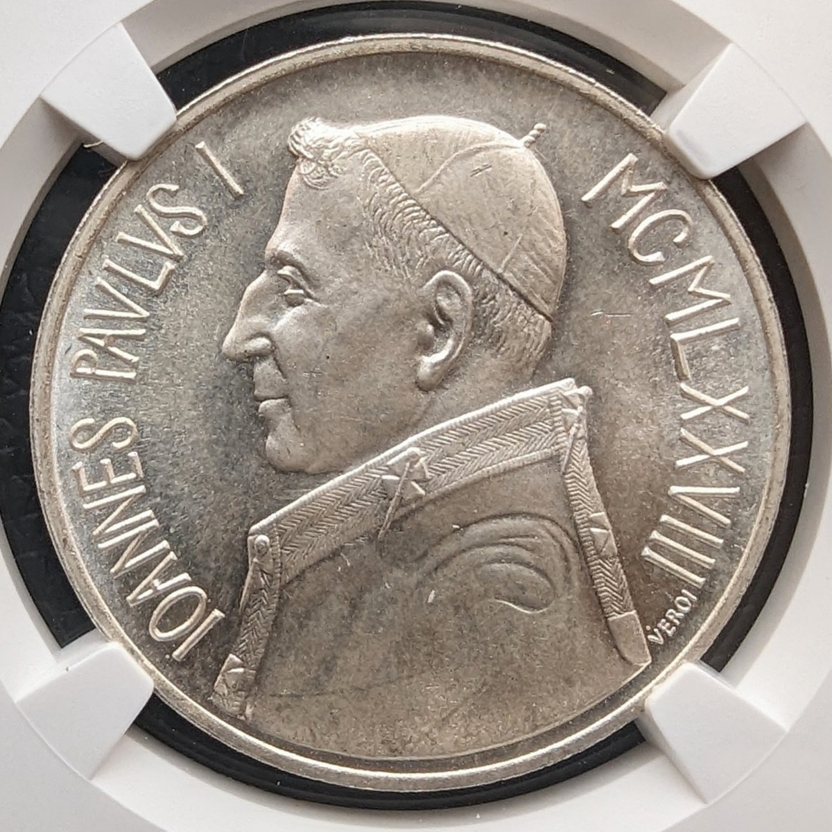 ★希少銀貨 1978年バチカン市国ヨハネ・パウロ1世 1000リラ 銀貨 鑑定 NGC MS64 シルバーコイン バチカン市国 0 銀貨