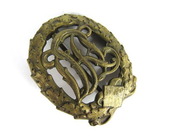 第二次大戦中実物　ドイツ軍　DRLスポーツバッチ　ブロンズ