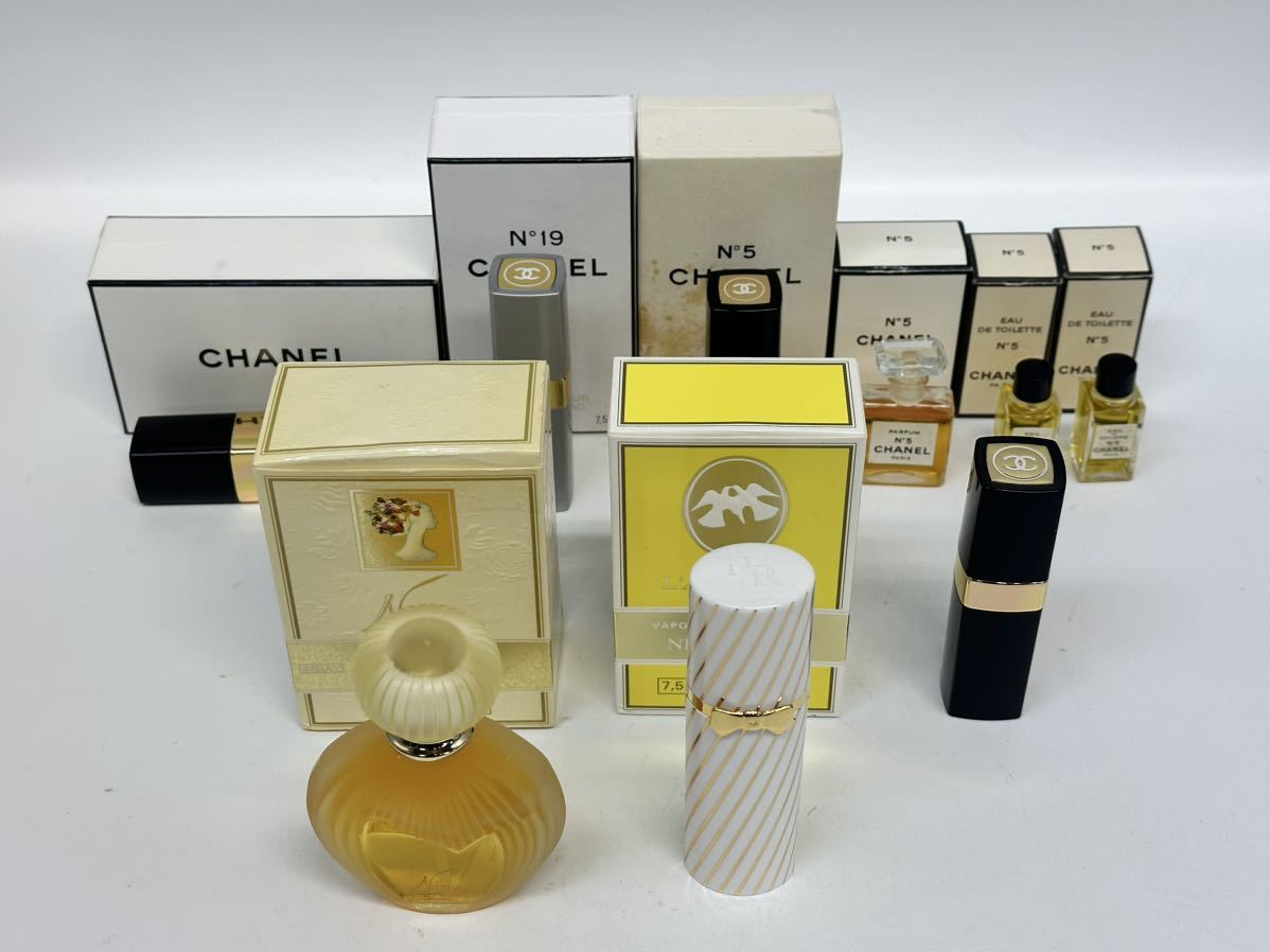 【9T28】 1円スタート 香水 まとめて 9点 CHANEL NINA RICCI シャネル ニナリッチ N°5 N°19 パルファム トワレット 
