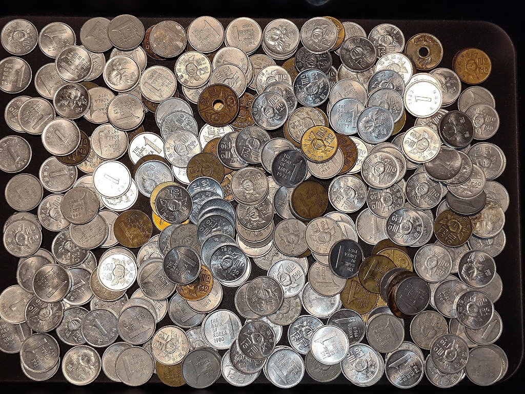 【1円スタート】韓国 大韓民国 1ウォン硬貨 おまとめ　約0.2㎏