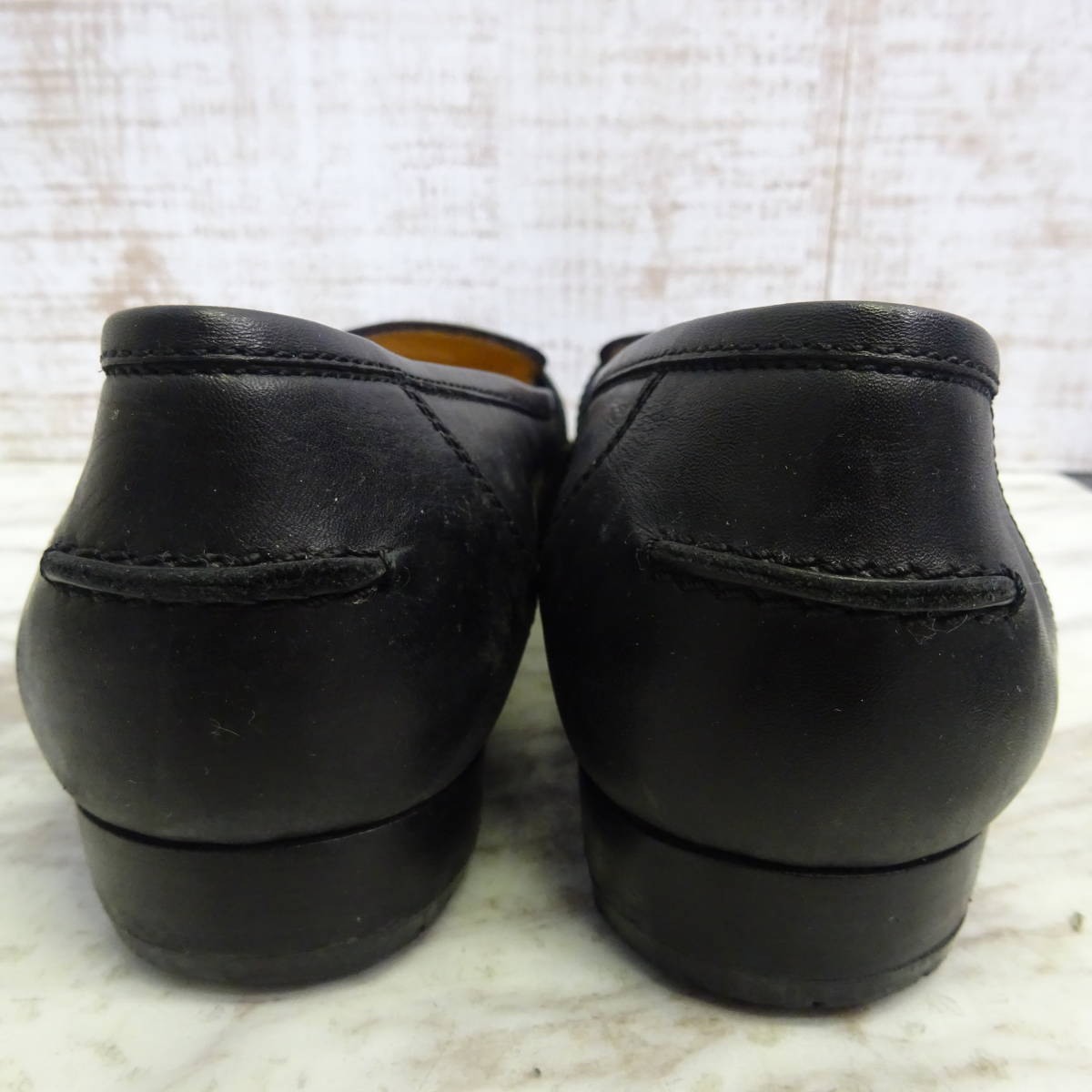 HERMES エルメス Hロゴ ゴールドロゴ ローファー ブラック 黒 HERMES