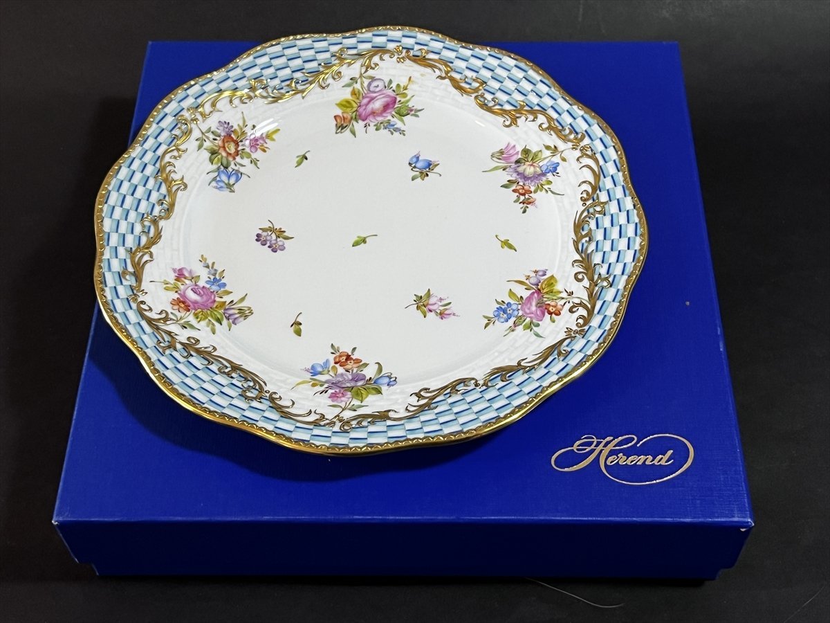 ◇ HEREND ヘレンド ハンドペイント ターコイズエンブレム 517 ぺ 