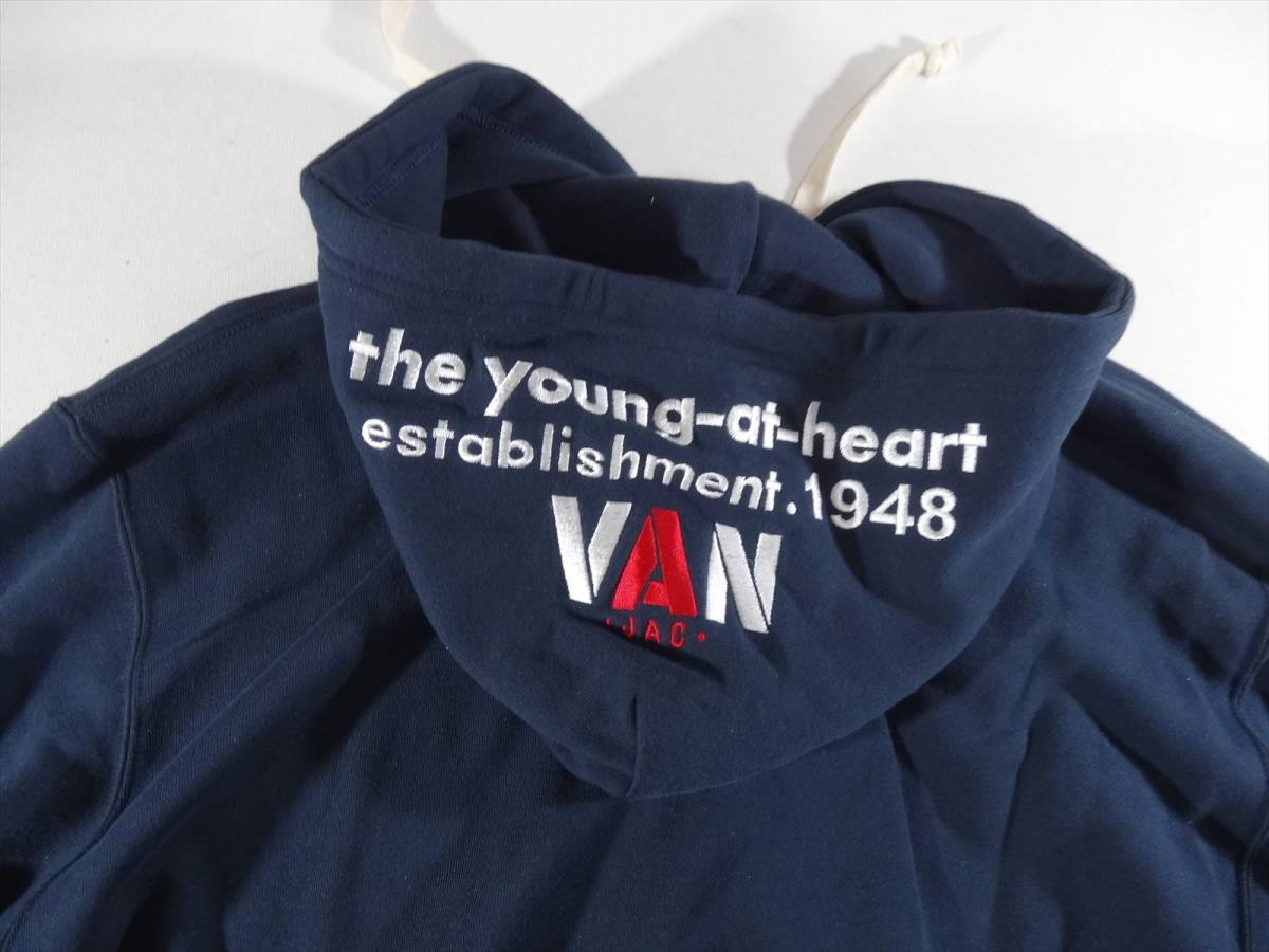 送料無料! VAN JACKET ヴァンヂャケット フードに定番ロゴ刺繍/裏毛 