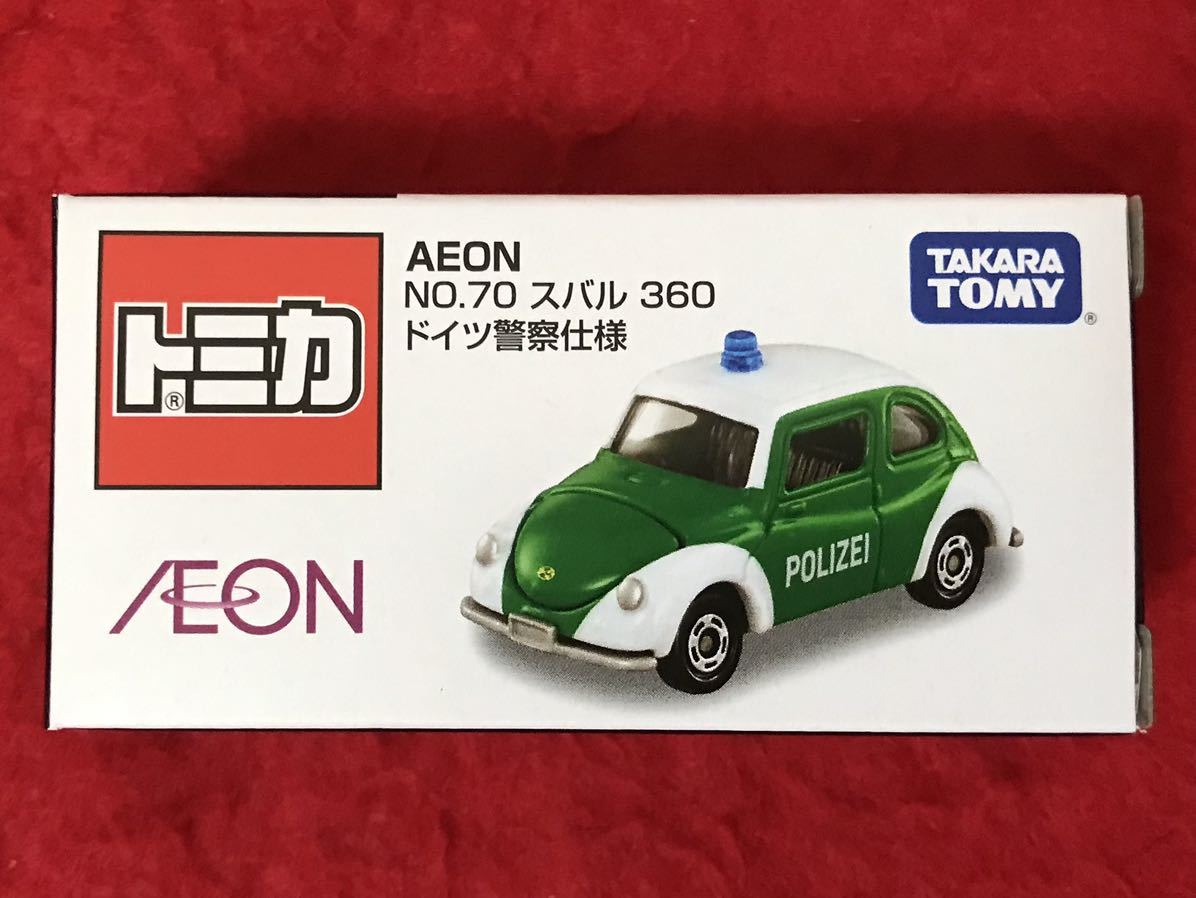 イオン限定 即決 2台在庫 トミカ AEON NO.70 スバル 360 ドイツ警察