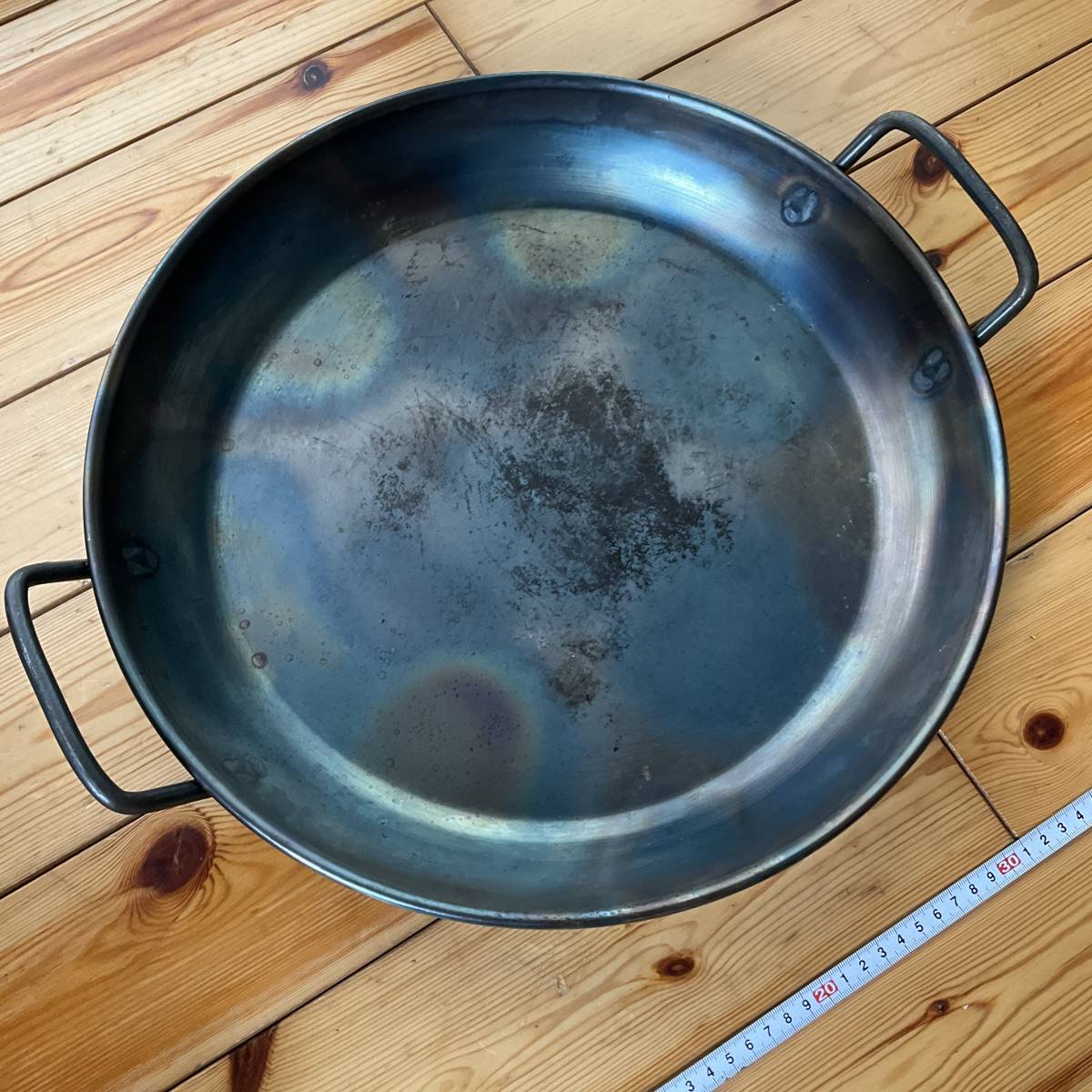 大型　直径41cm フライパン　パエリアパン　鉄鍋　バーベキュー　キャンプ　鉄板焼き