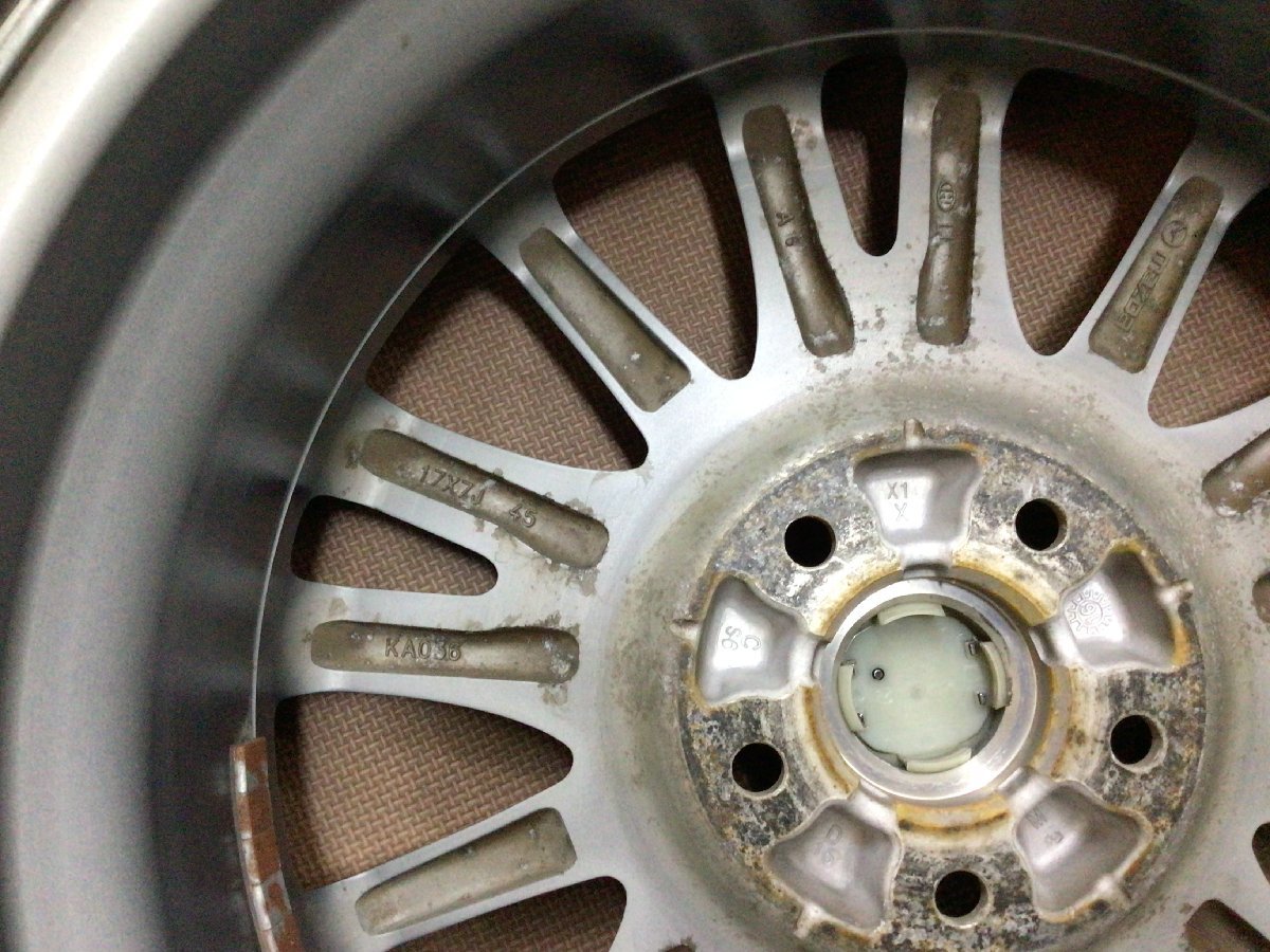 ★深溝ブリヂストンVRX3　225/65R17　マツダ純正17×7J+43　114.3/5H　CX-5取り外し品純正戻しや純正流用スペアとしてもオススメ★ ホイール 225&frasl;65R17 中古 CX-5 KF スタッドレス