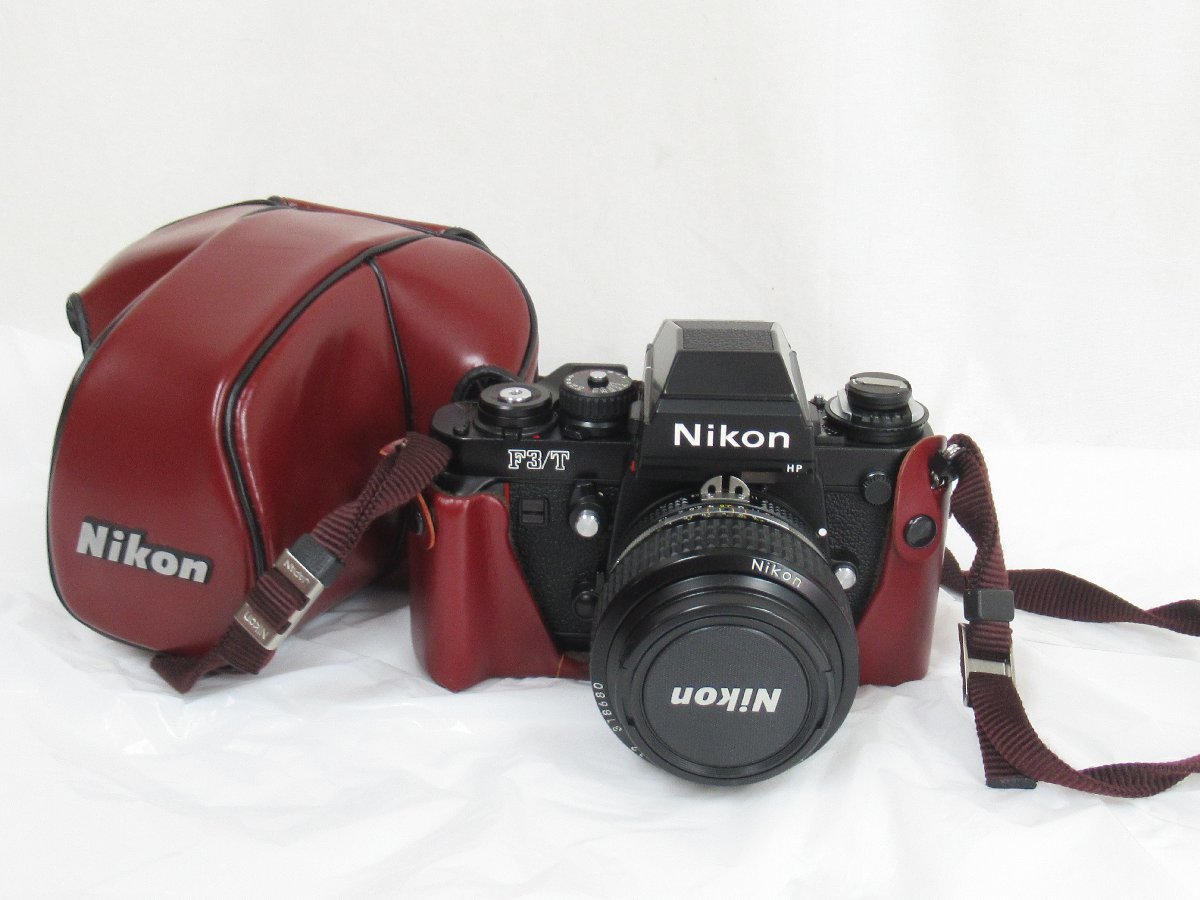 ○ 超美品 Nikon ニコン F3/T ブラックボディ / 単焦点レンズ NIKKOR 50㎜ 1：1.2 ハードケース付き オールドレンズ レザーケース付き