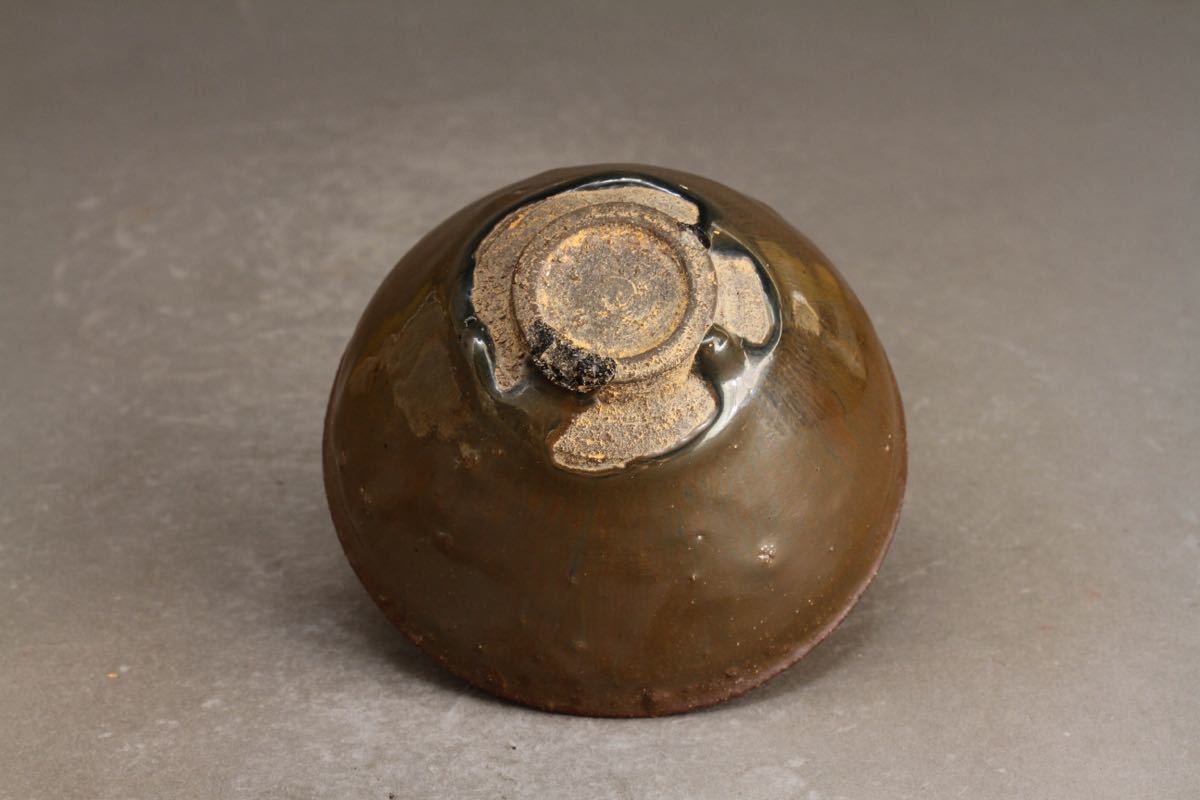 古】A404 天目茶碗 茶碗 天目 時代 唐物 中国 唐物 建窯 中国古玩