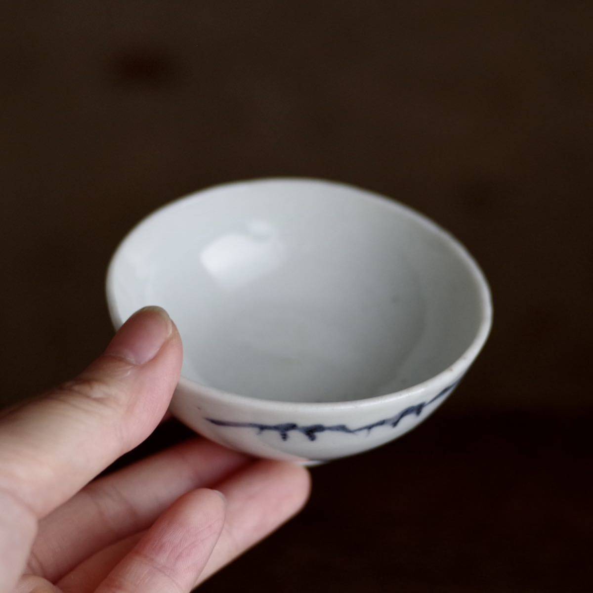 朝白磁盃 酒器 骨董 アンティーク 古美術 ぐい呑み 検:白洲正子 秦秀雄