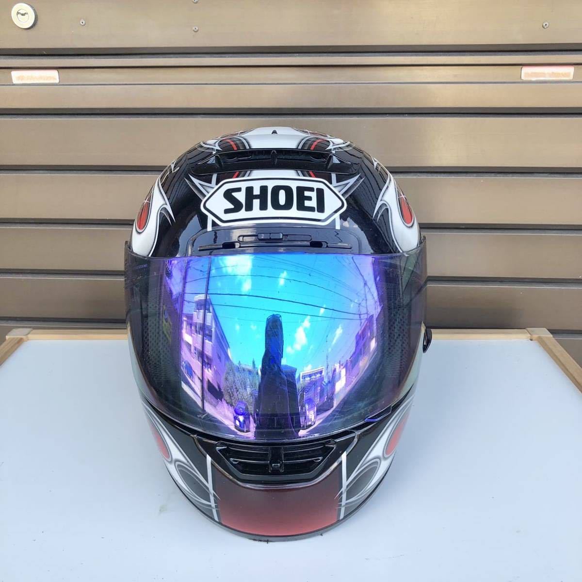 【ジャンク品扱い】SHOEI フルフェイスヘルメット ブラック/レッド 当店取り扱い SHOEI /ショウエイ /フルフェイスヘルメット /X-11/完全