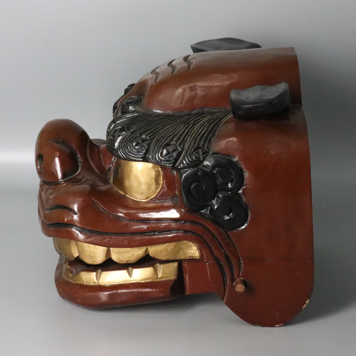 郷土工芸品［夫婦獅子頭］座布団付き 郷土工芸品［夫婦獅子頭］座布団