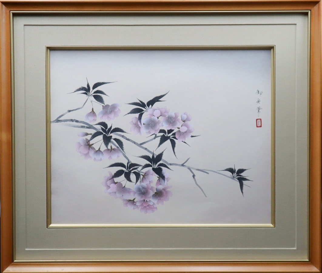 本物保証，格安 宙 速水御舟 夜ざくら 手摺木版画 28/300 額装 栞付 タトウ箱 オクイシェー クーロンヌ勲章 師：松本楓湖 8D58.hq.F(木版画)｜売買されたオークション情報、yahooの商品情報をアーカイブ公開 - オ 木版画