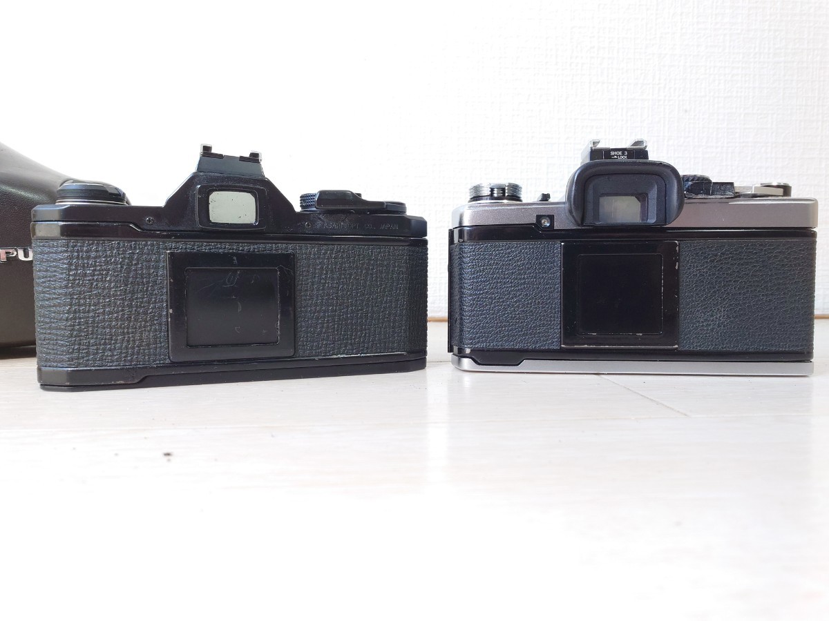整理業者委託品】PENTAX MX OLYMPUS OM-2 2台セット レンズ付き 