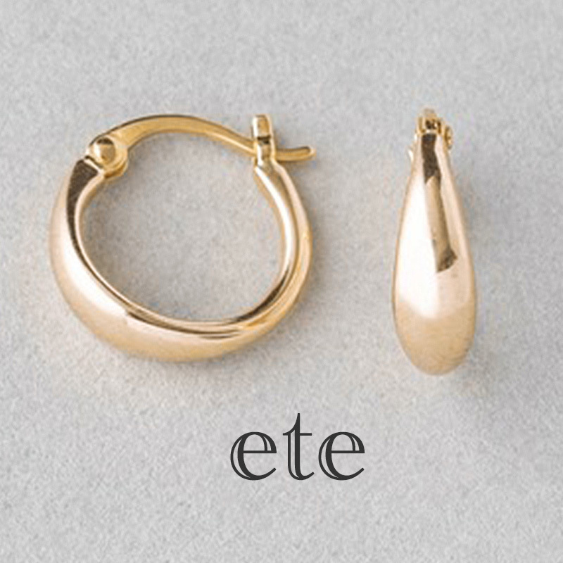 エテ ete K10YG フープ ピアス ete ピアス K10YG eteメーカー直営 片耳