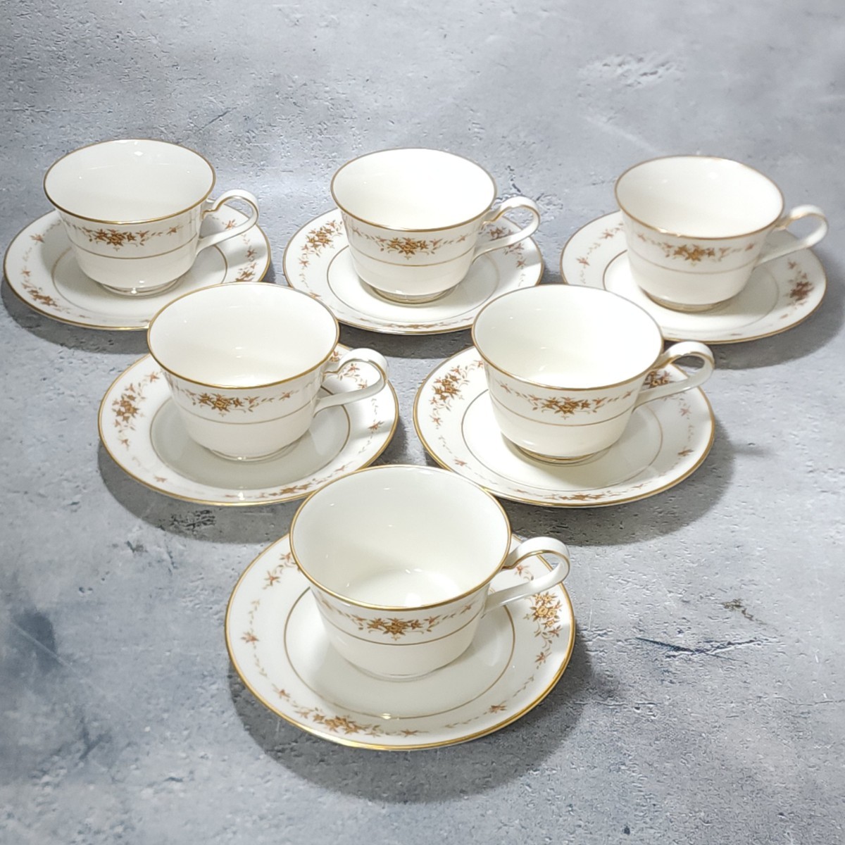 未使用品 ノリタケ SHEFFIELD カップ＆ソーサー 6客 シュガーポット