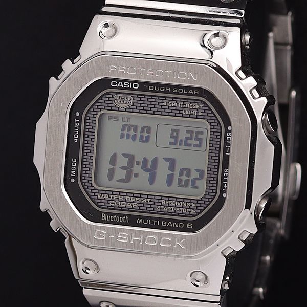 1円 稼働 良品 箱/コマ5/保証書付 カシオ 電波ソーラー GMW-B5000D-1JF Gショック フルメタル デジタル文字盤 メンズ腕時計 0300300KYM