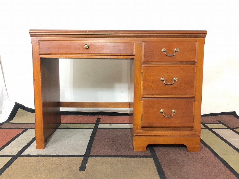 米軍放出品】Thomasville/トーマスビル 片袖デスク 書斎 オフィス 机  