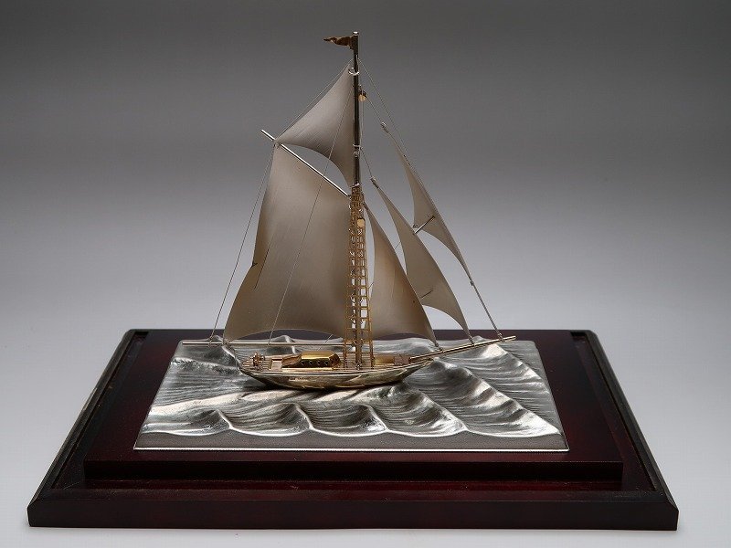 関工芸 武比古 SILVER985 銀製帆船ヨット 約101gV364GK1