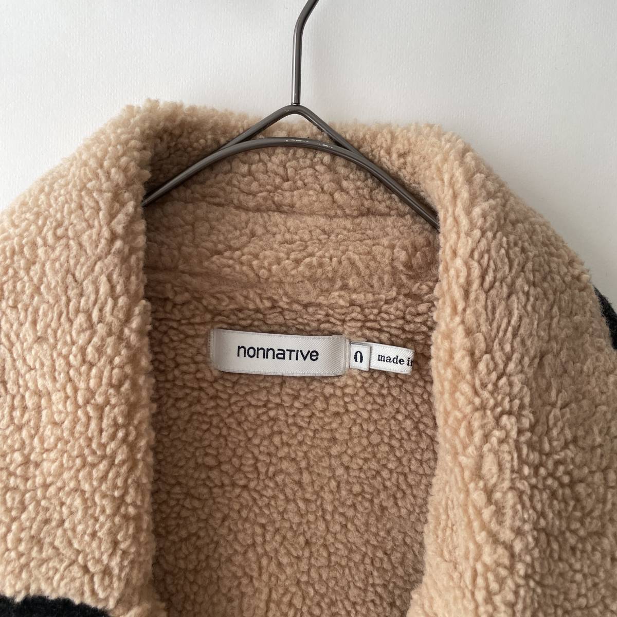 美品】nonnative size/0 (id) ノンネイティブ ボアコート ランチ 