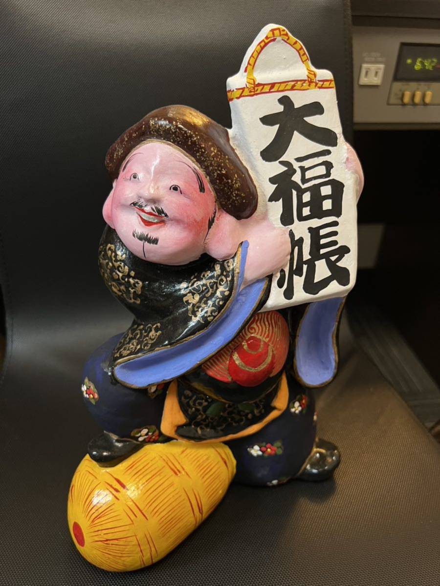 中野 信州中野 土雛 大福帳 中野人形 希少 長野県 中野土人形（大黒）長野