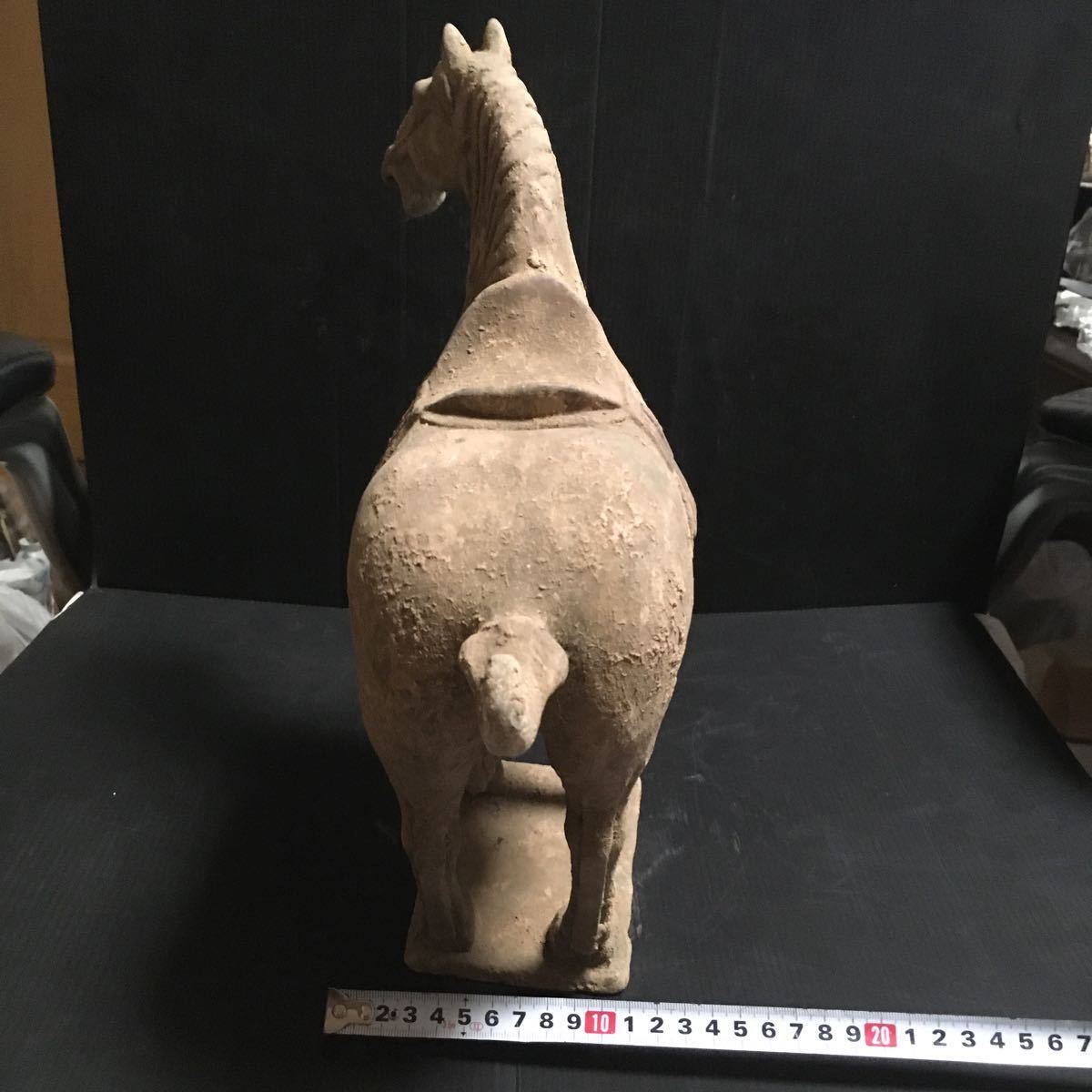 唐時代 加彩 土器 馬 馬俑 中国 中国骨董品 発掘品 遺跡 副葬品 王族 