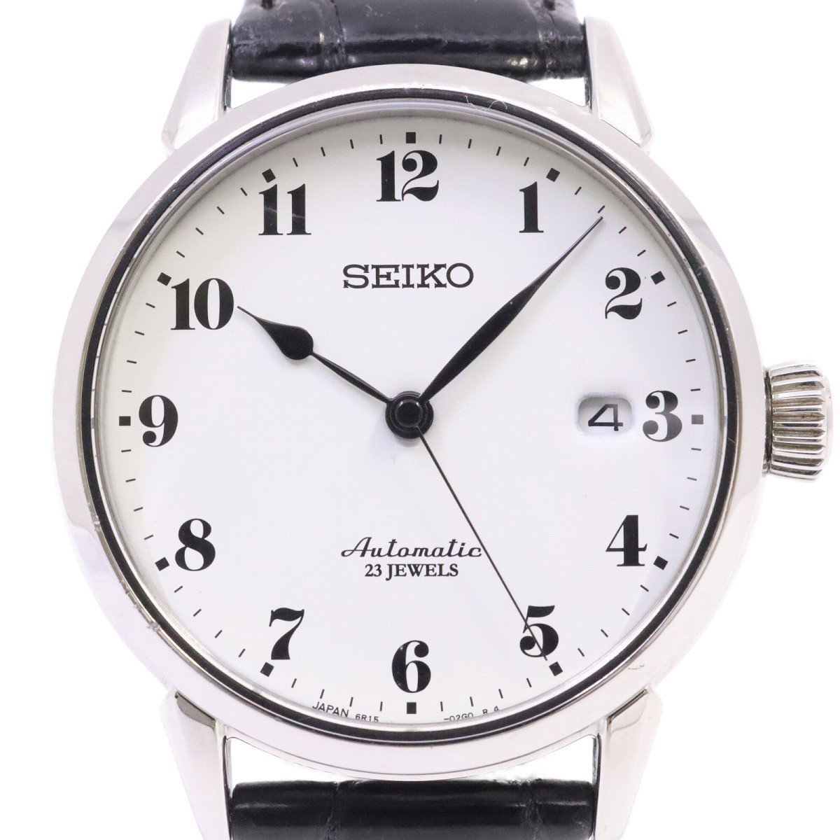 SEIKO セイコー プレザージュ メカニカル 自動巻き メンズ 腕時計 ほうろう白文字盤 純正革ベルト SARX027 / 6R15-02Z0【いおき質店】