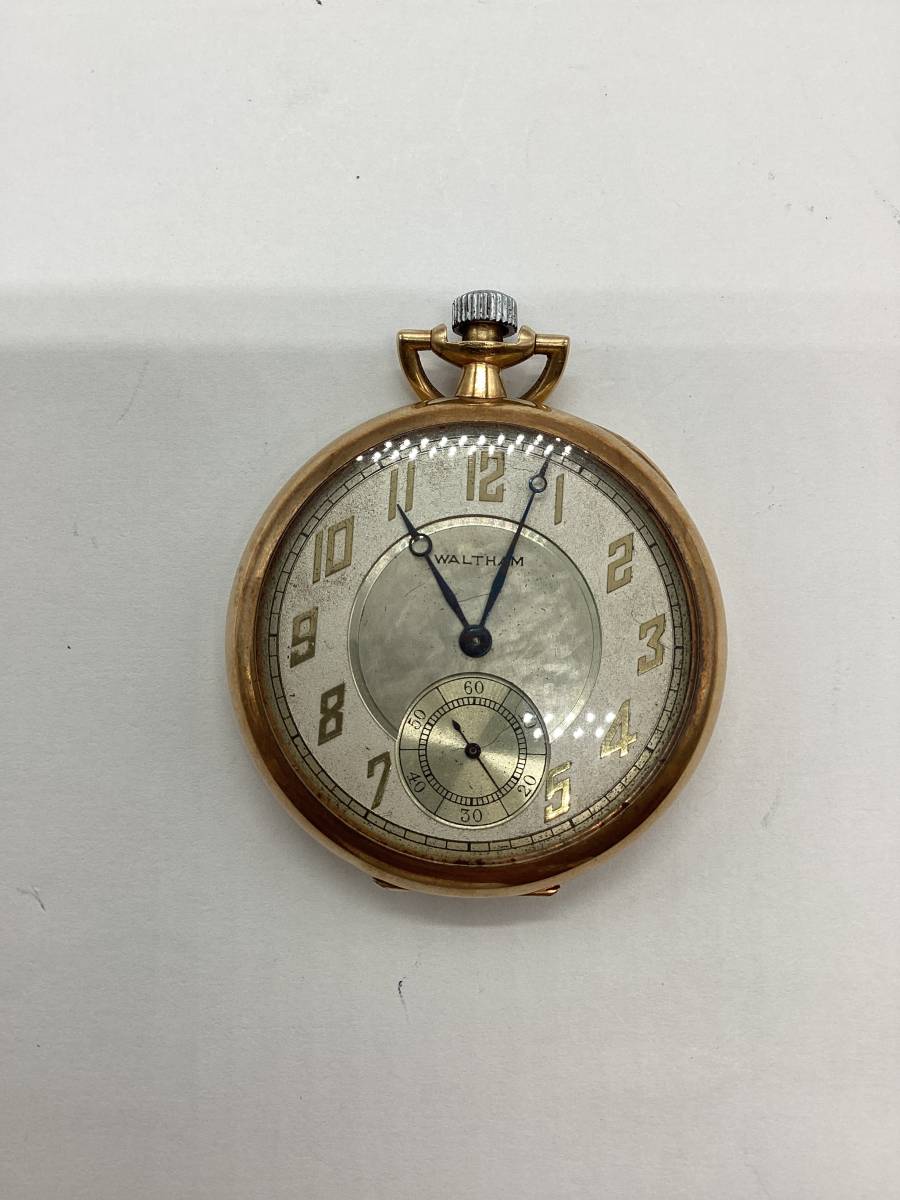 8052□ WALTHAM ウォルサム 懐中時計 手巻き 14K 稼働 総重量63.5g